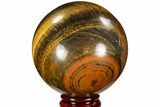 Polished Tiger's Eye Sphere - South Africa #107316-1